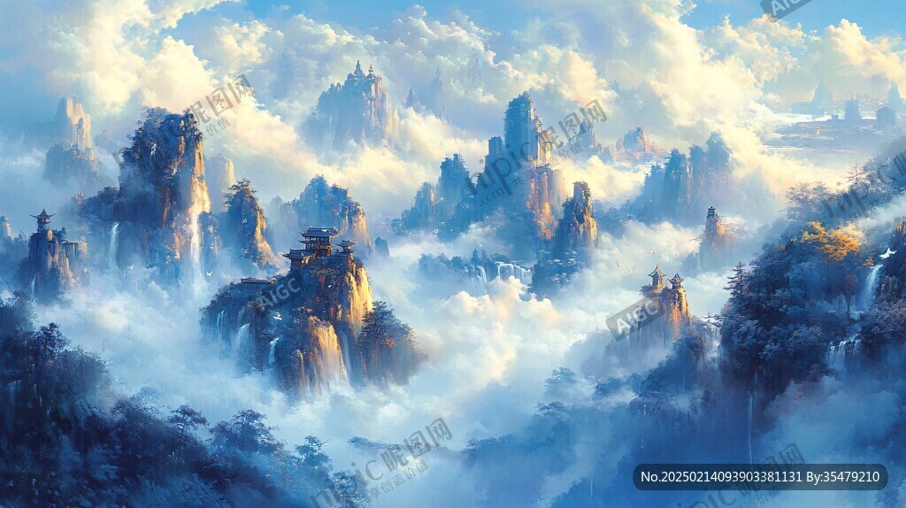 仙山云海圖