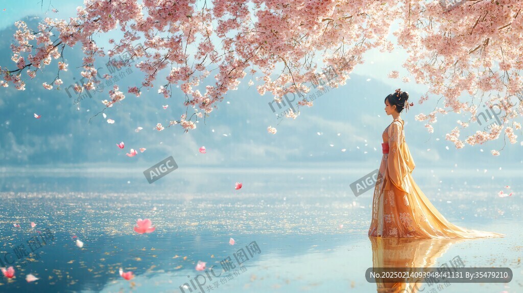 古風(fēng)人像水墨山水