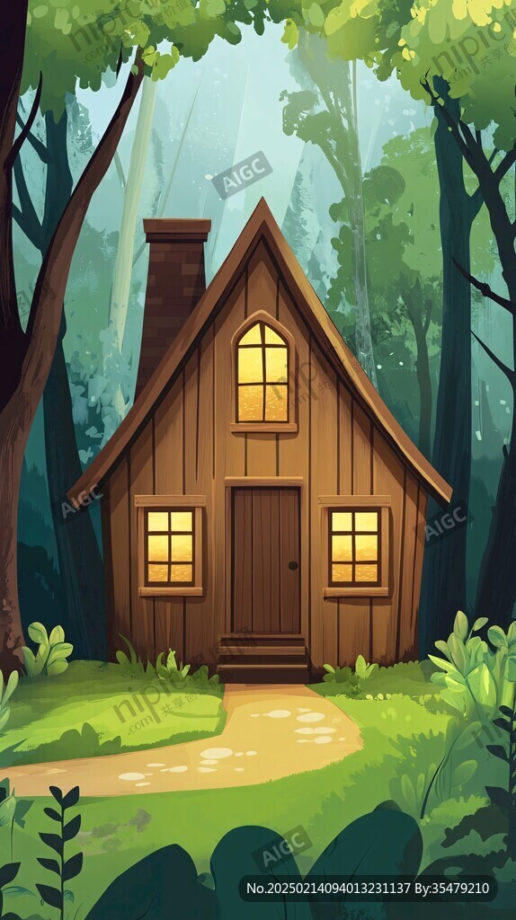 林中小屋森林木屋
