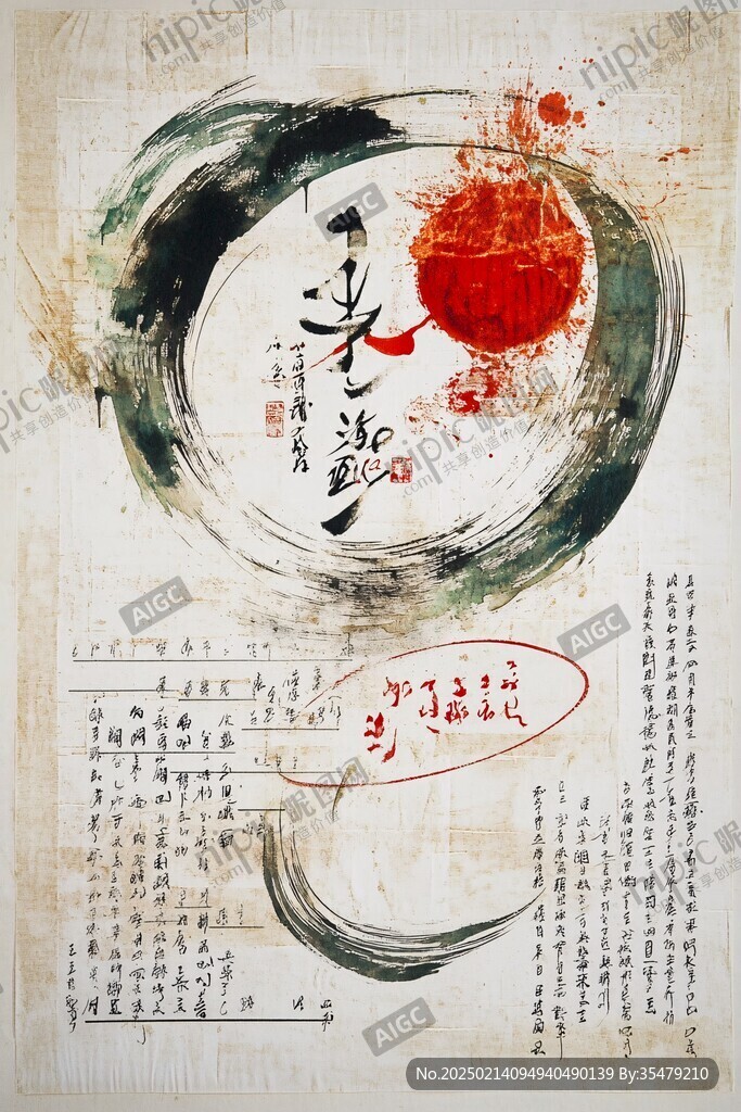 枯筆字海報