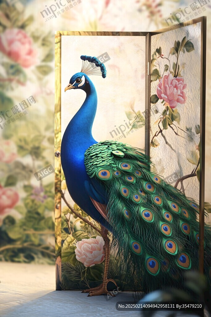 百鳥朝鳳屏風