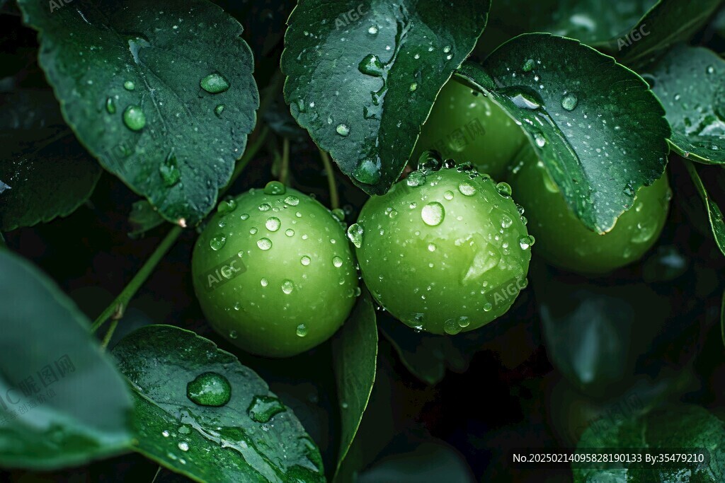 帶雨水的青棗