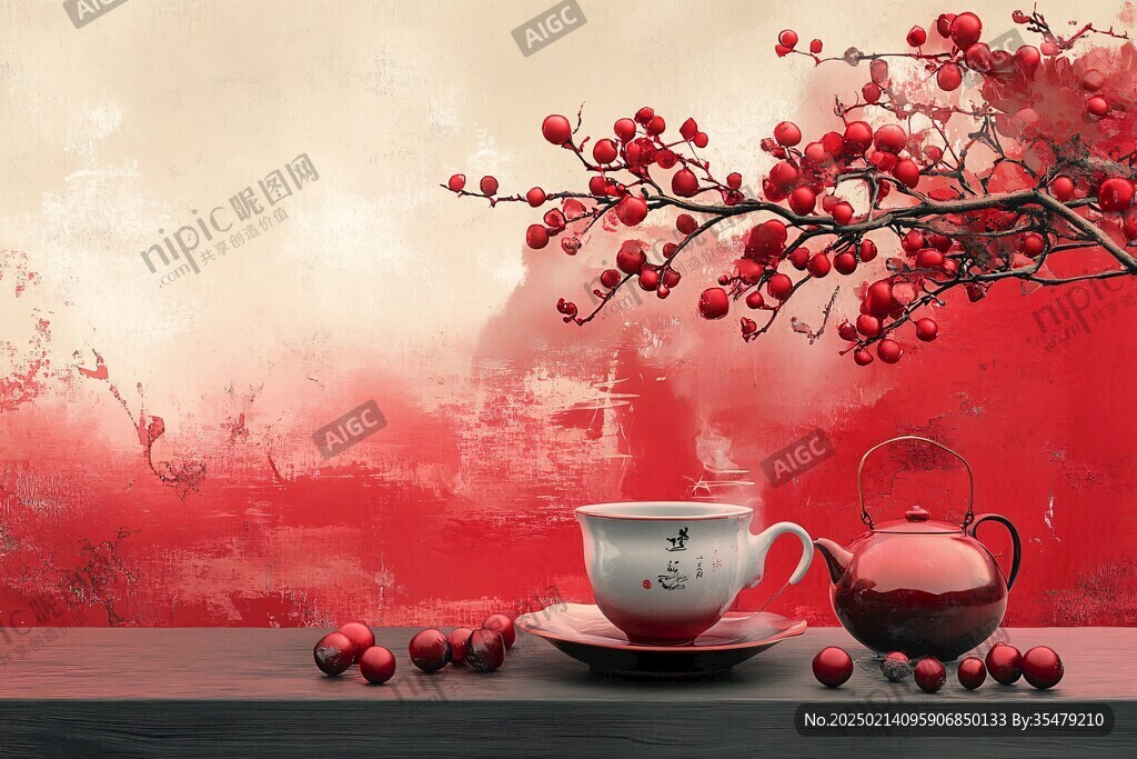 紅色茶壺茶杯