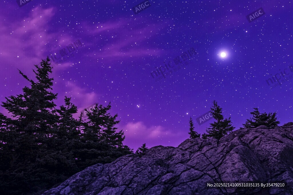 紫色夜晚