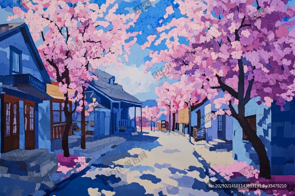 櫻花小鎮(zhèn)櫻花