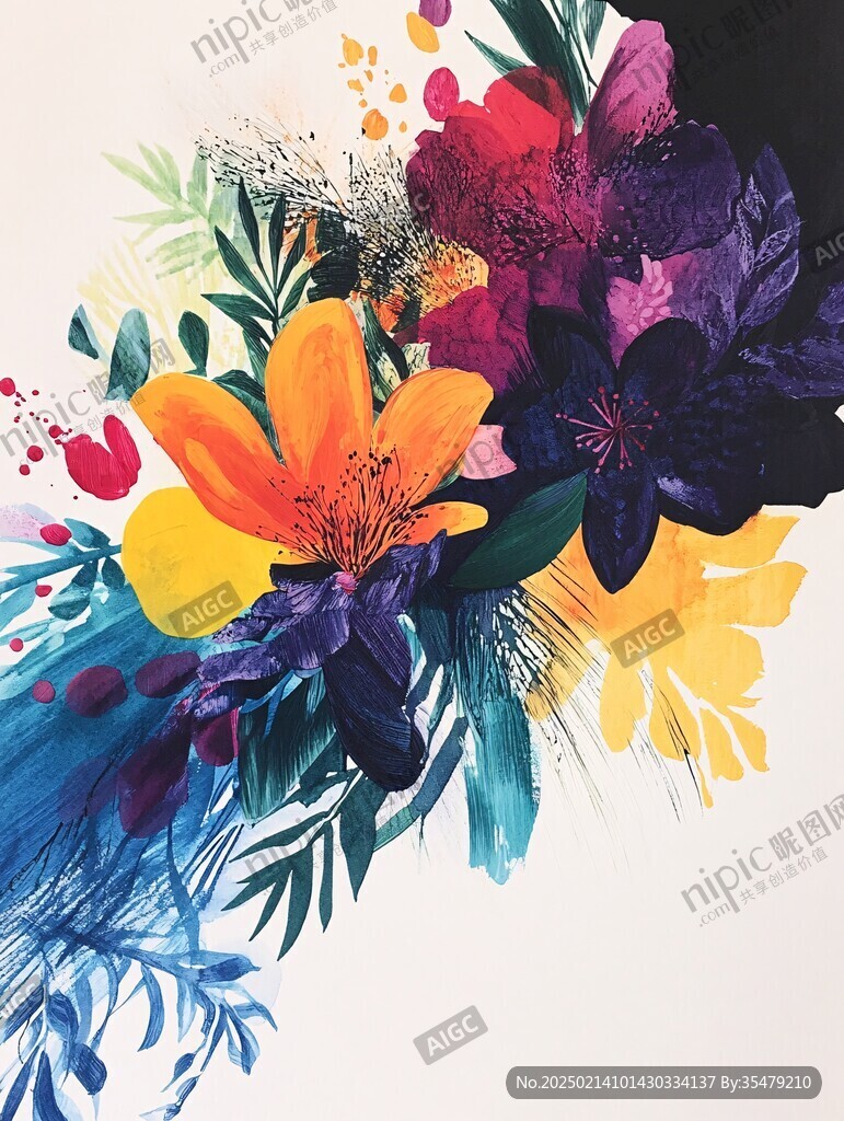 花卉馬克筆