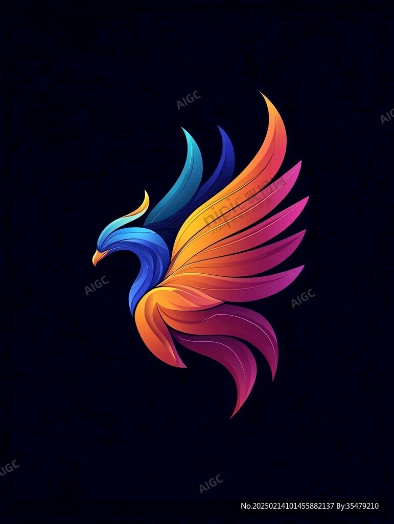彩色鳳凰logo