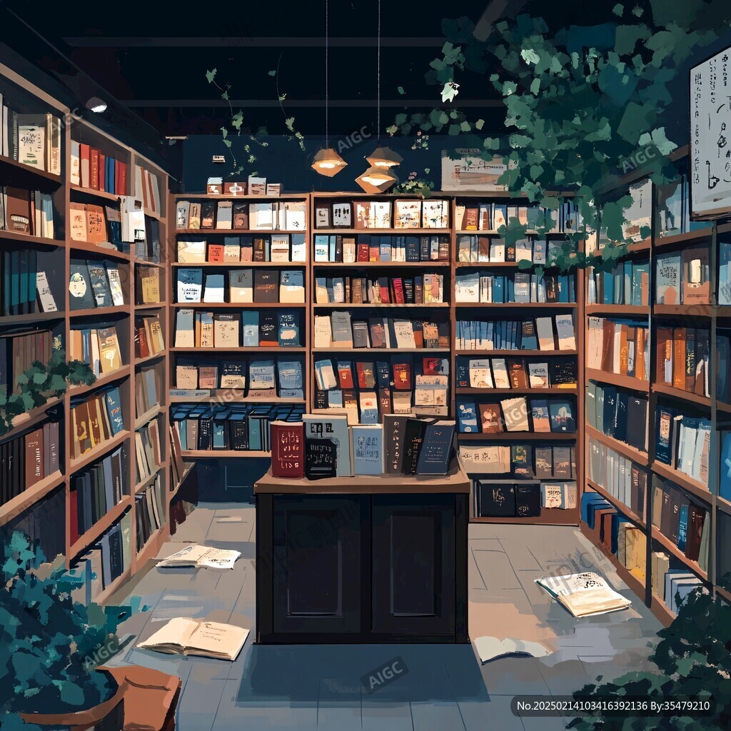 圖書館插畫