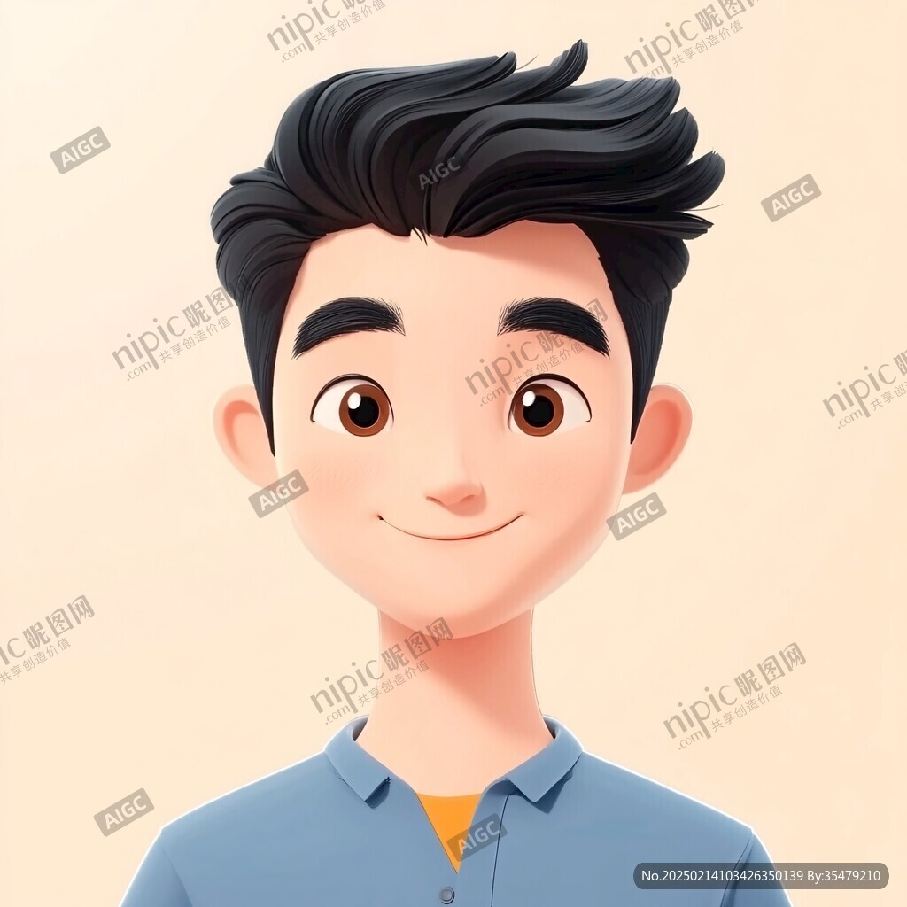 扁平頭像插畫