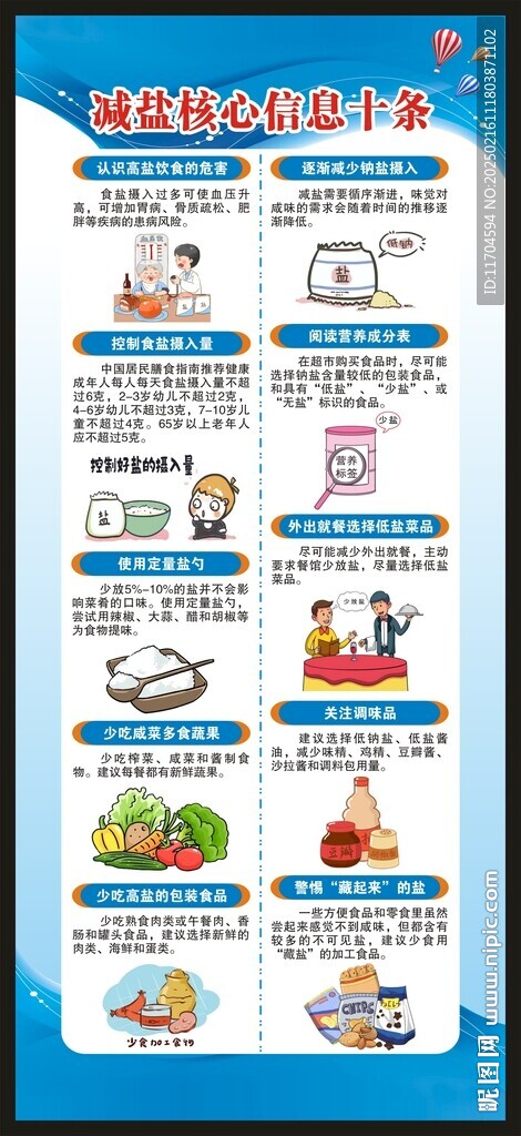 減鹽知識(shí)展架