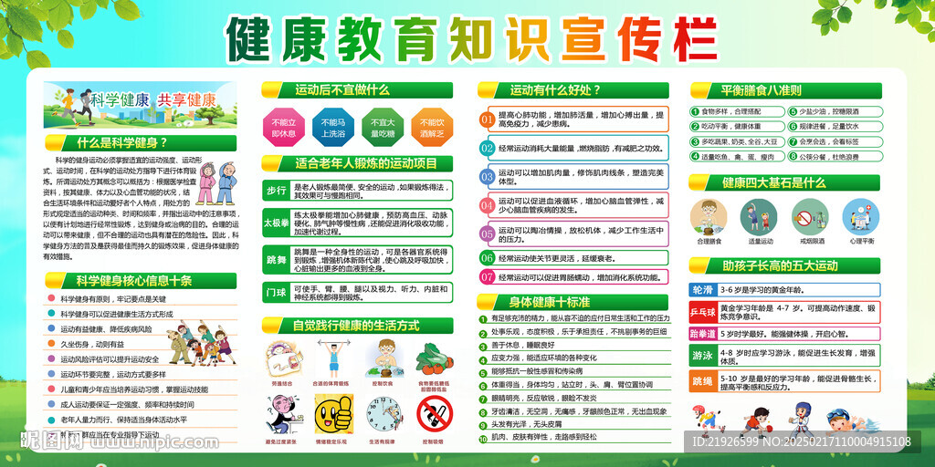 健康教育知識宣傳欄