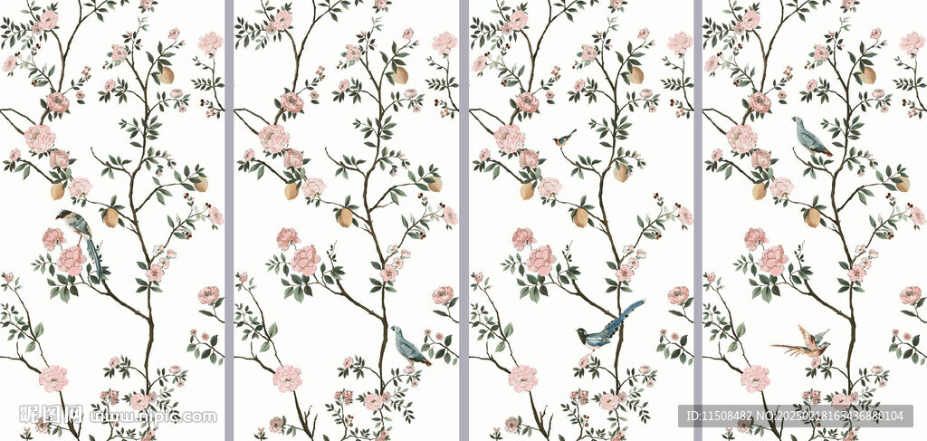 手繪花鳥圖