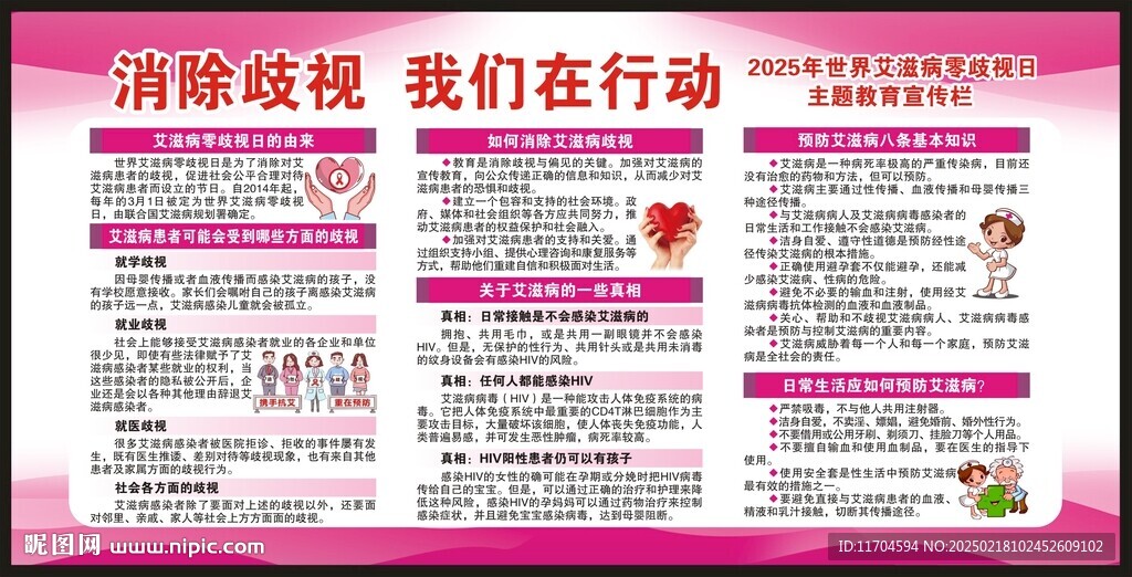 世界艾滋病零歧視日宣傳欄