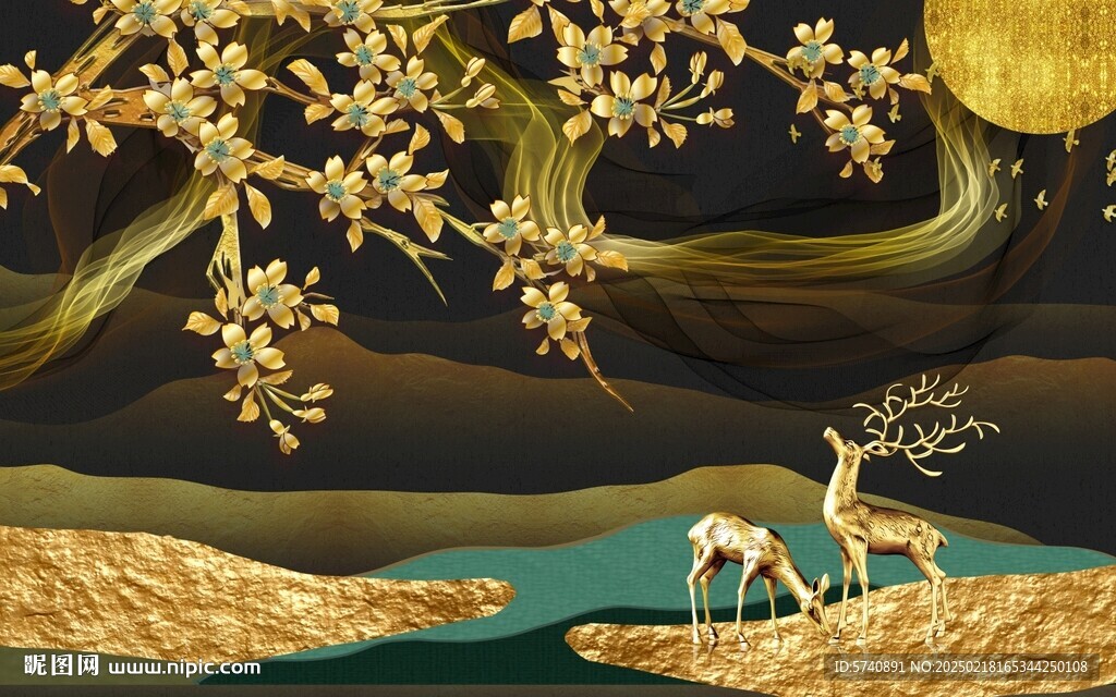 山水發(fā)財鹿