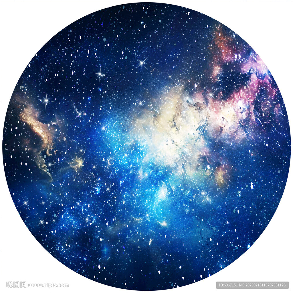 圓形星空天花軟膜背景