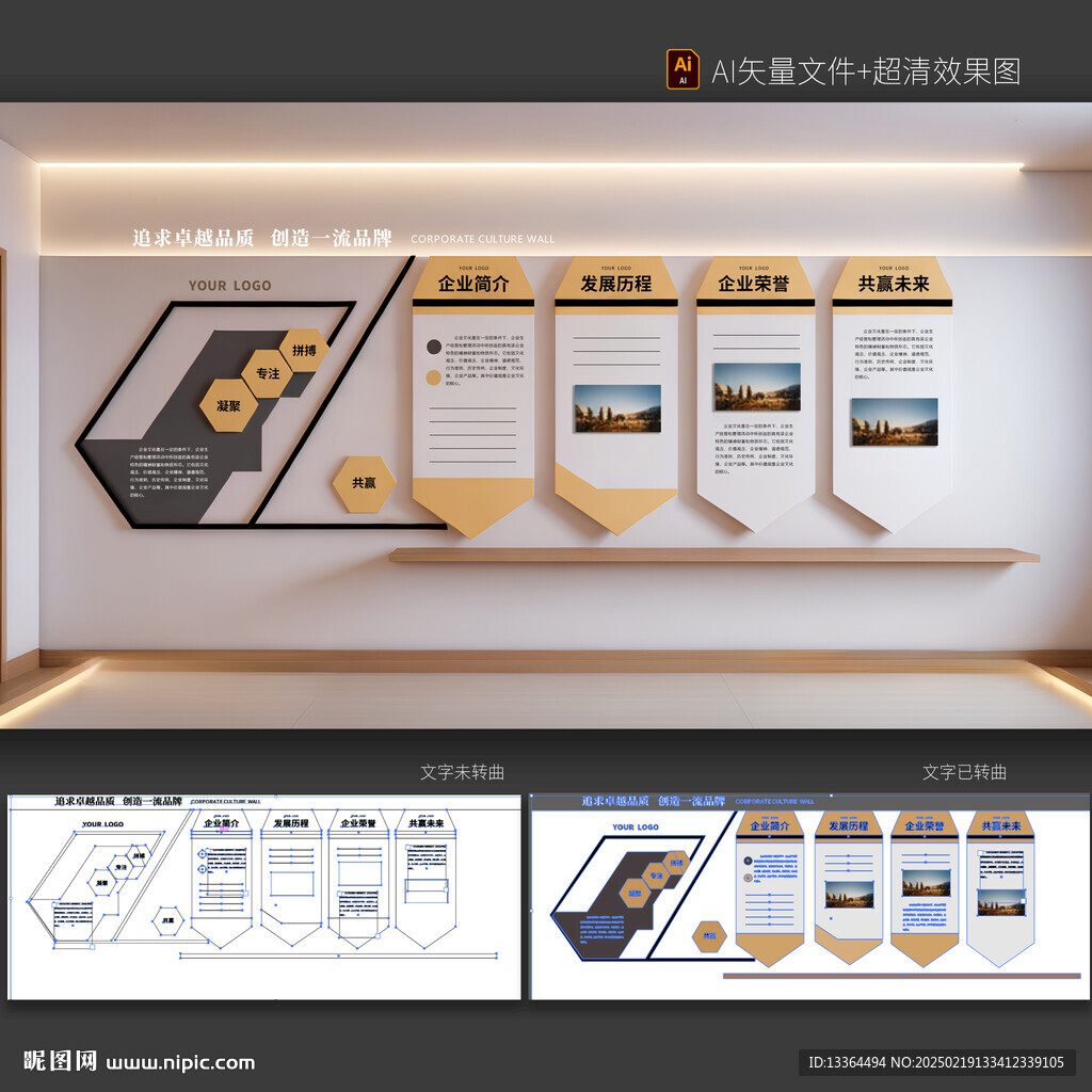 企業文化墻展板