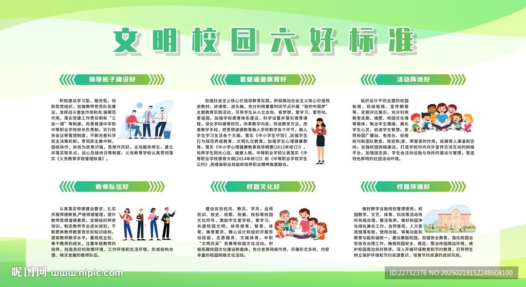 創建文明校園六好標準