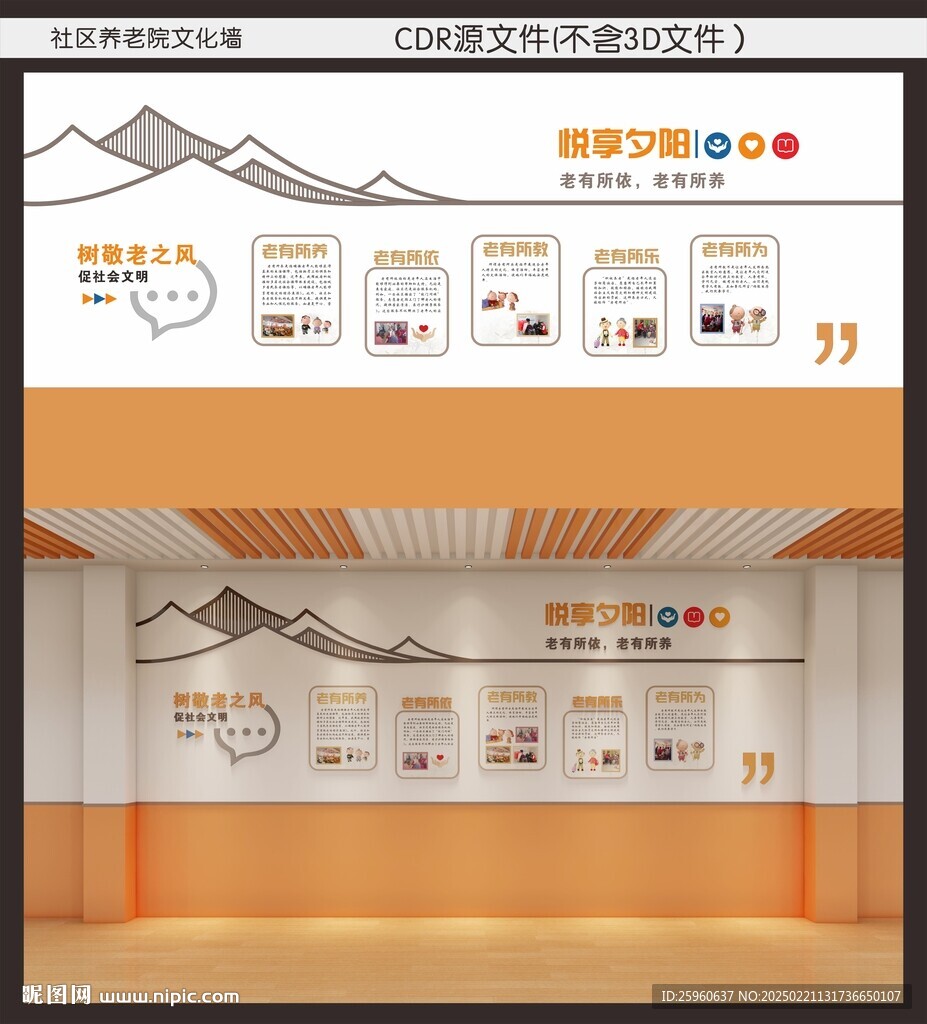 社區(qū)養(yǎng)老院文化墻