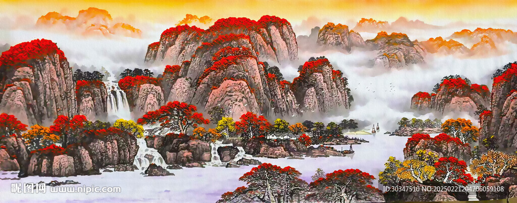 鴻運(yùn)當(dāng)頭客廳掛畫