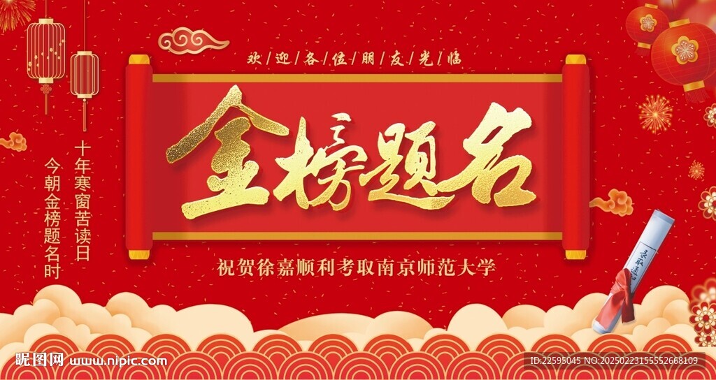 金榜題名背景