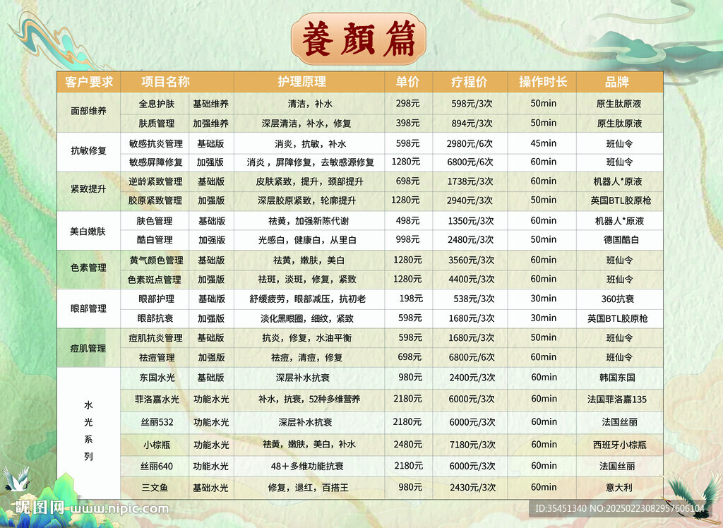 養(yǎng)生店瑜伽館養(yǎng)顏價(jià)格表