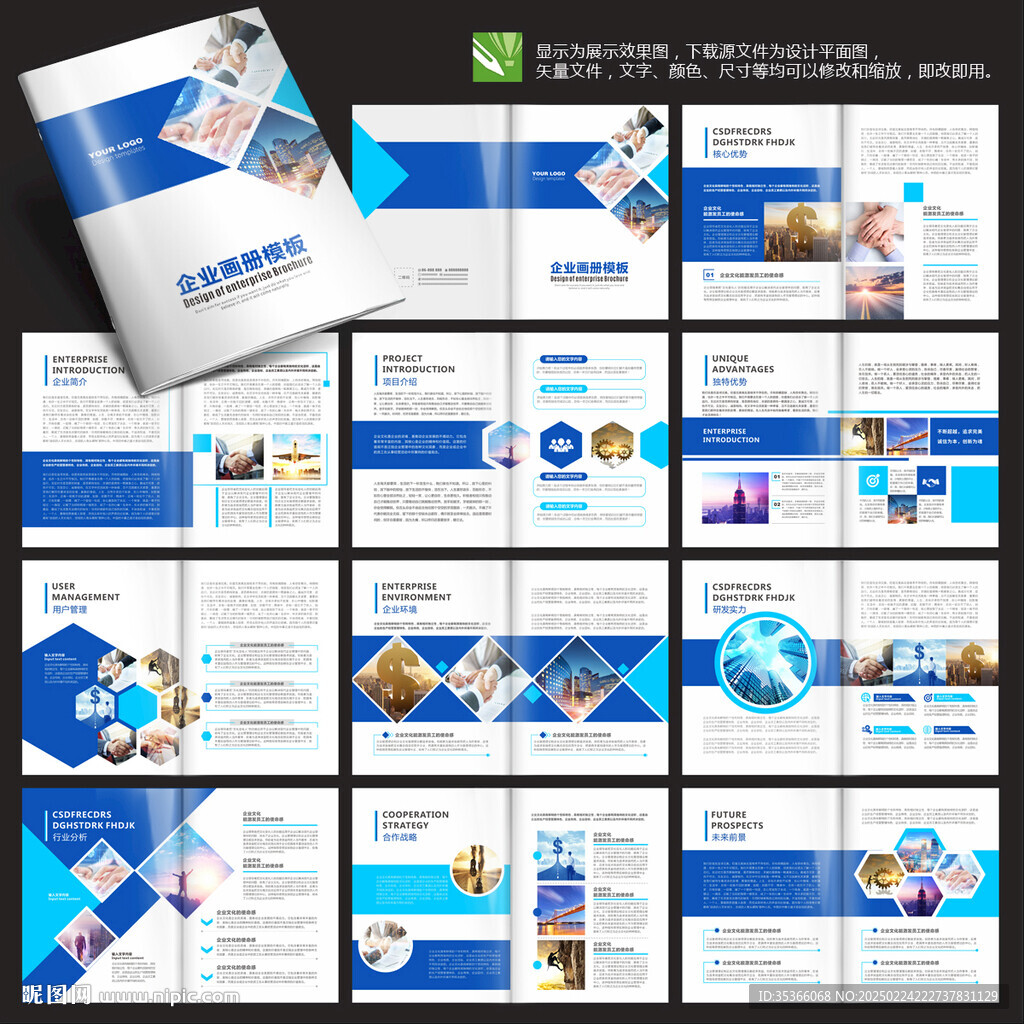 藍色企業(yè)畫冊