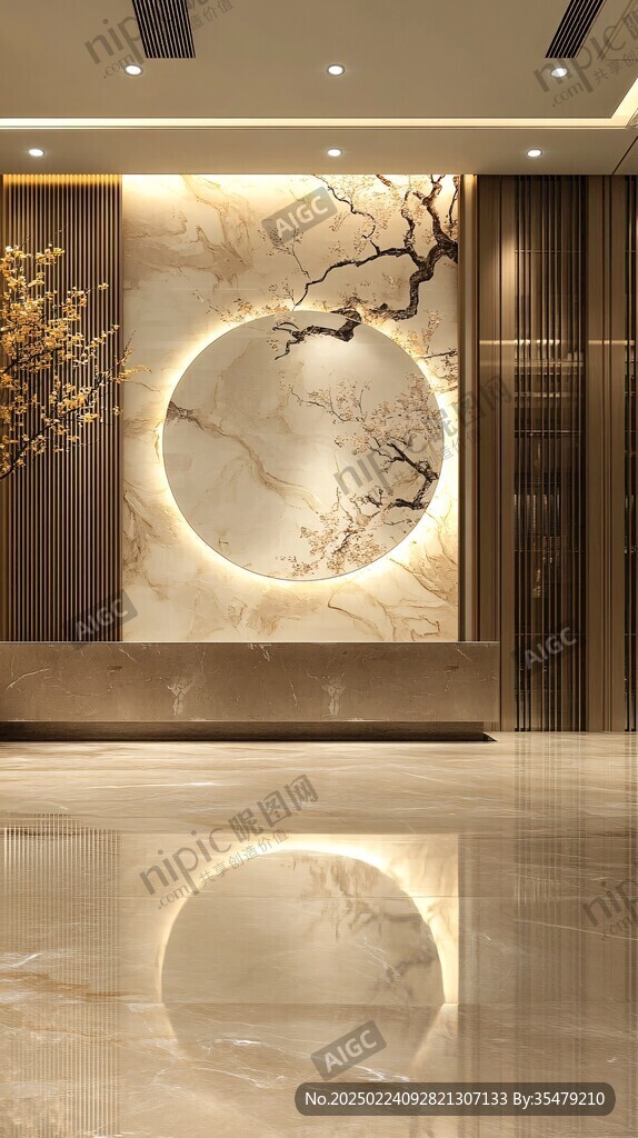 香檳色中式迎賓區(qū)