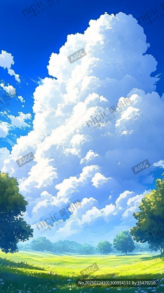 動漫風格白云