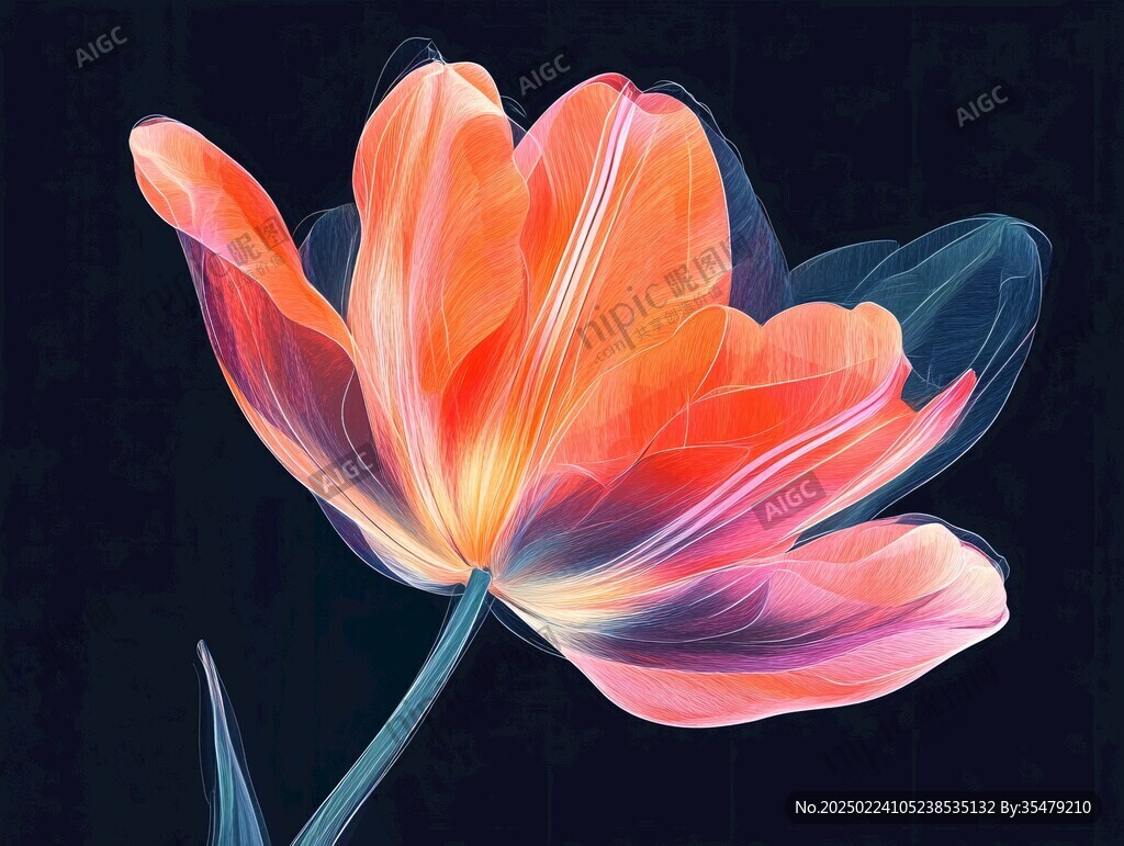漸變風(fēng)花朵