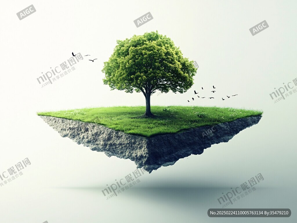 橫向生長的樹木