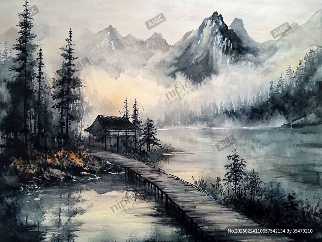 純手工繪制風(fēng)景
