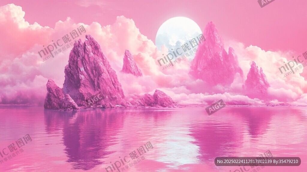 粉色的奇幻風(fēng)景