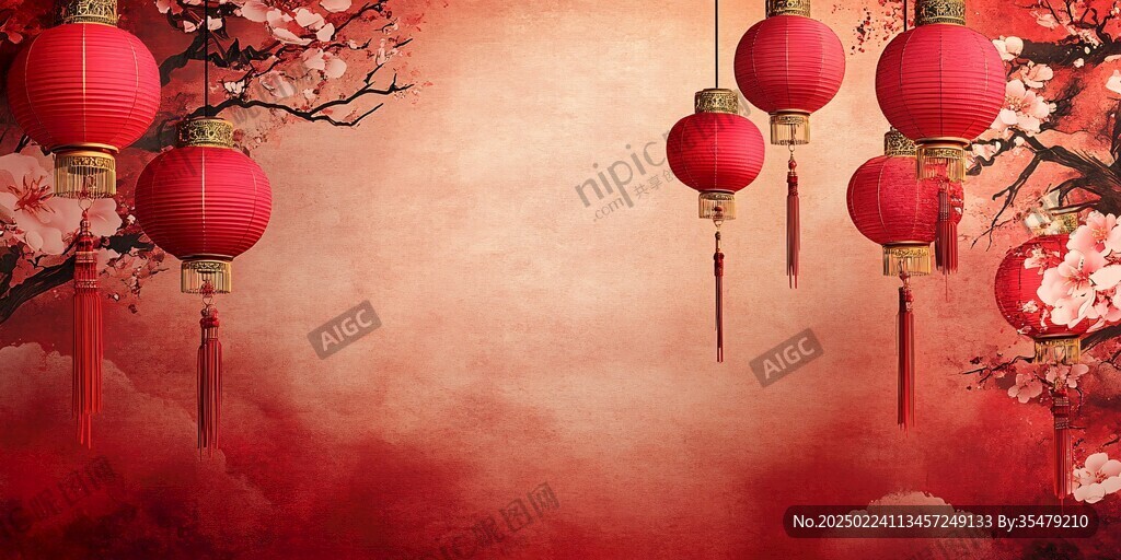 紅燈籠春晚背景