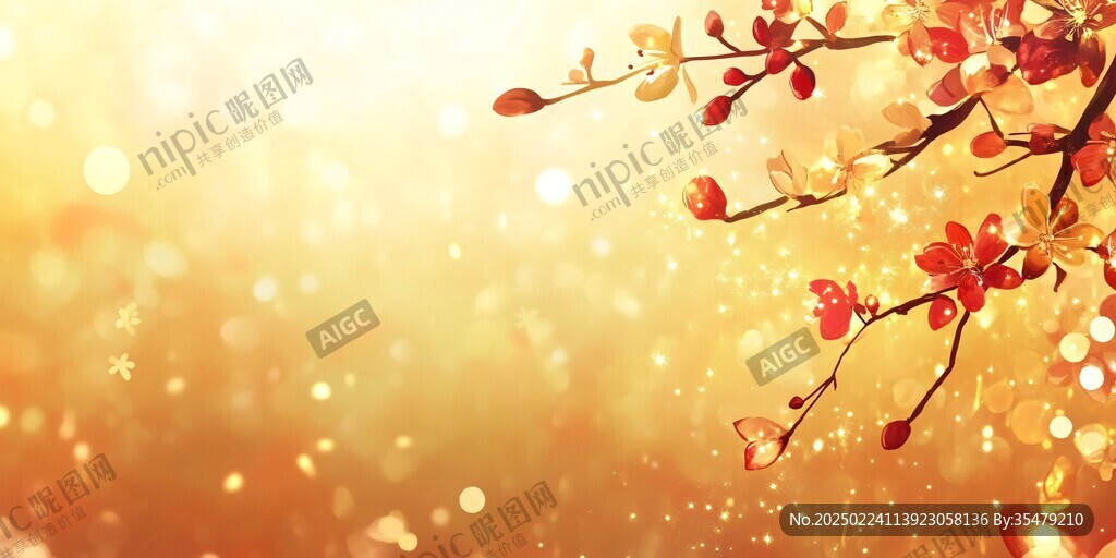 夢(mèng)幻梅花背景