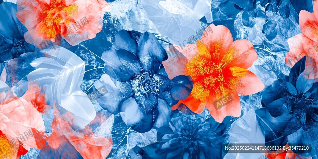 服裝數(shù)碼印花花卉素材