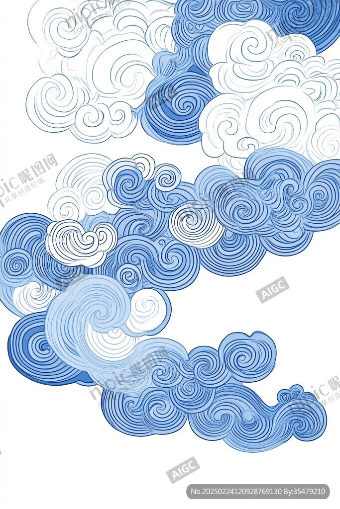 古典云水紋