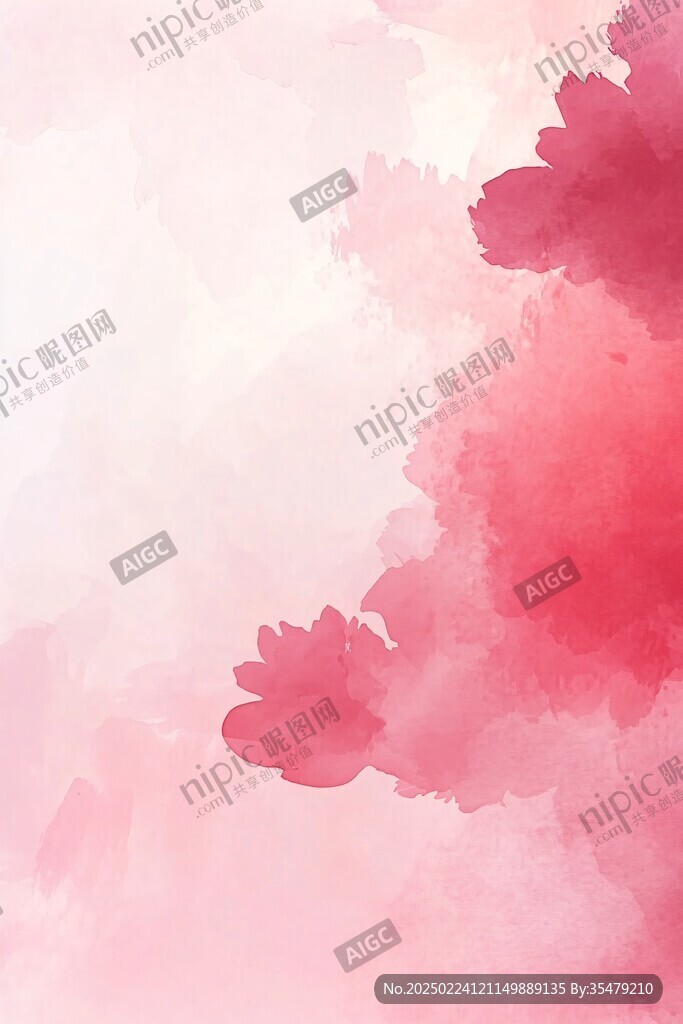水墨暈染酒紅色炫彩
