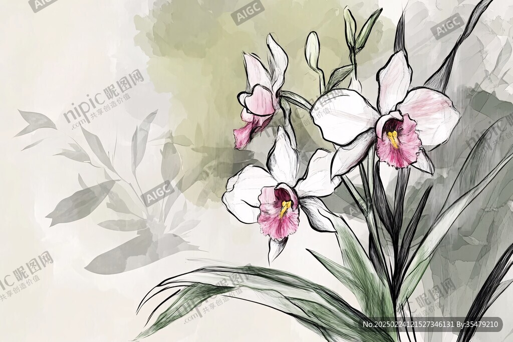 香雪蘭插畫