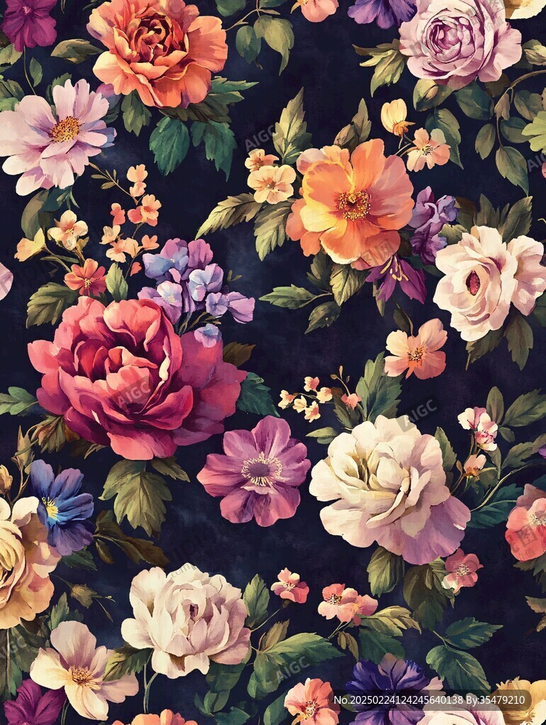 滿版鮮花背景