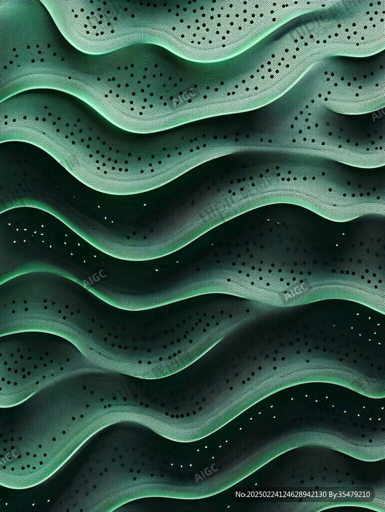 淺綠底波浪線條