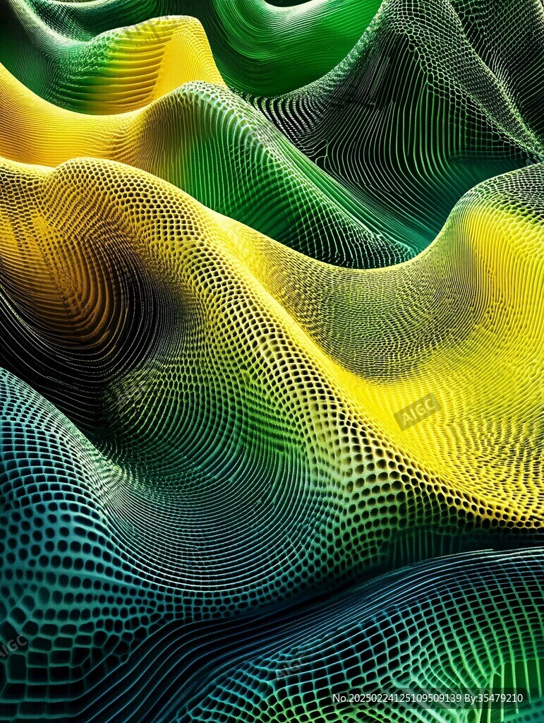 3d抽象連續凹凸肌理