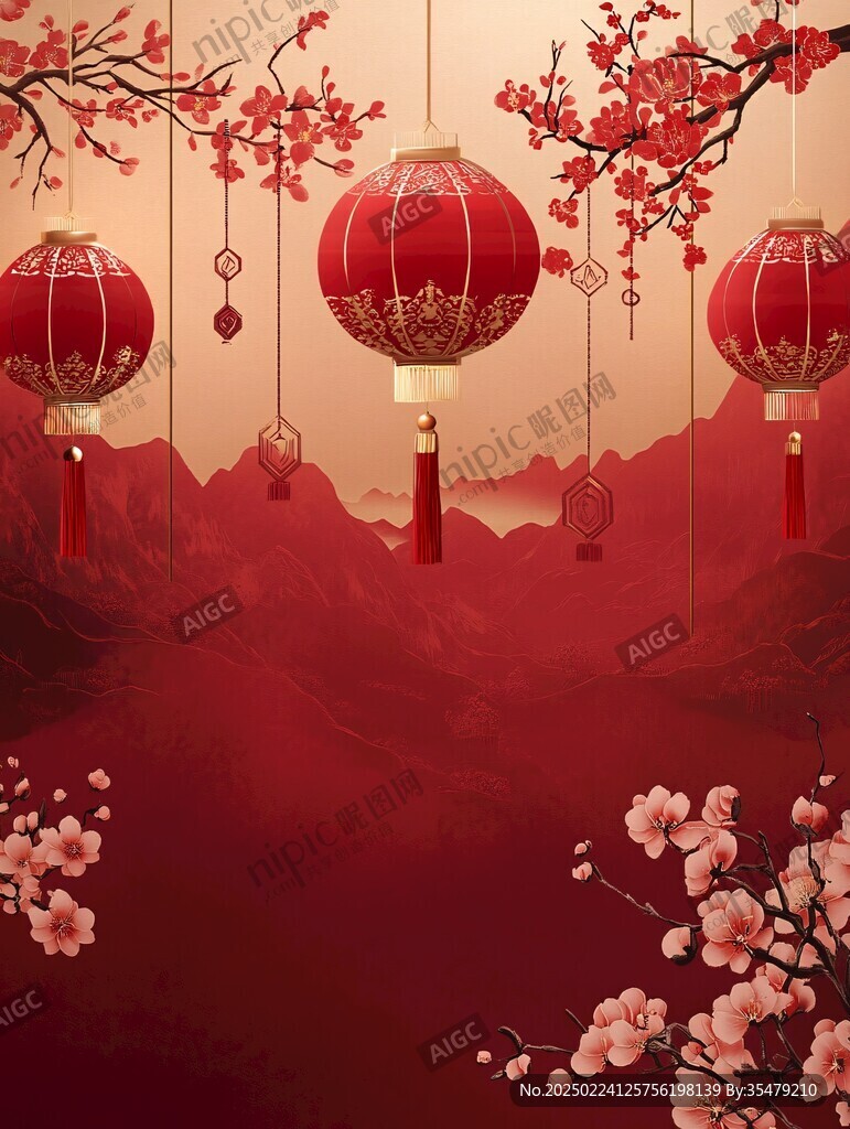 紅燈籠春晚背景