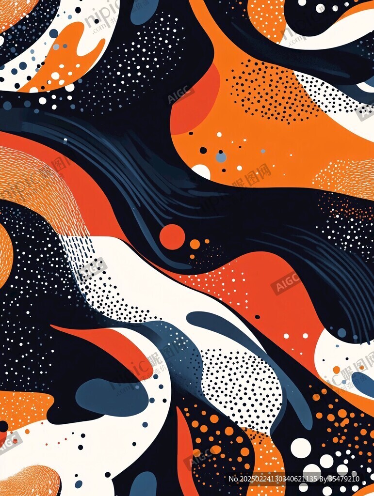 流體元素插畫