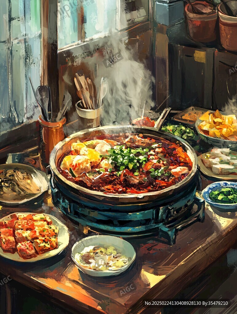 大鍋菜插畫