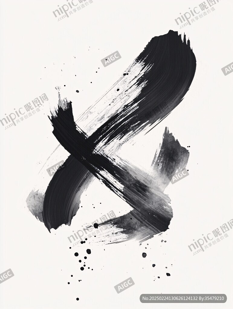 墨水x字母