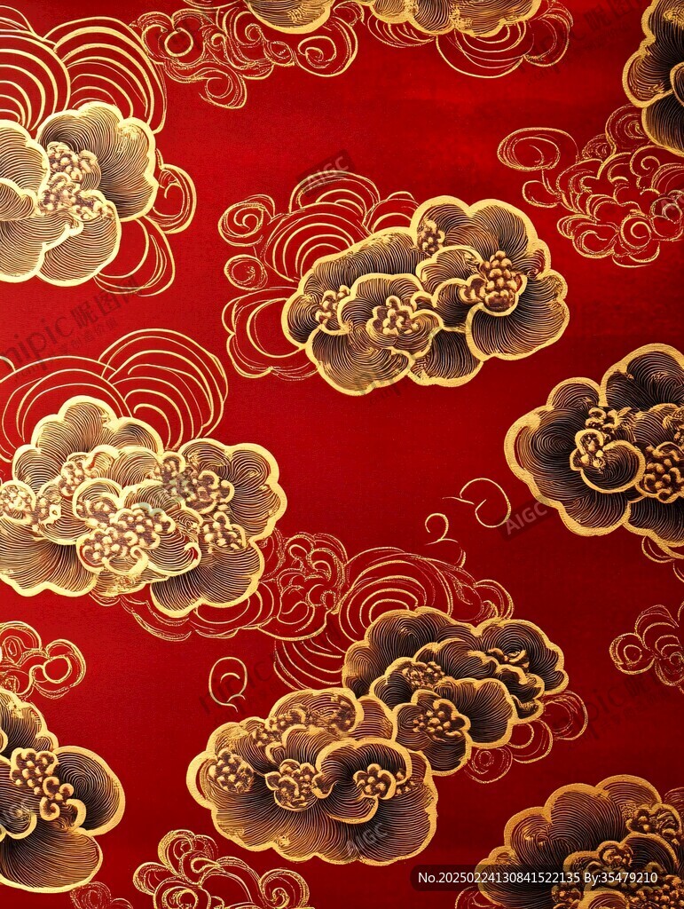 云紋紅布