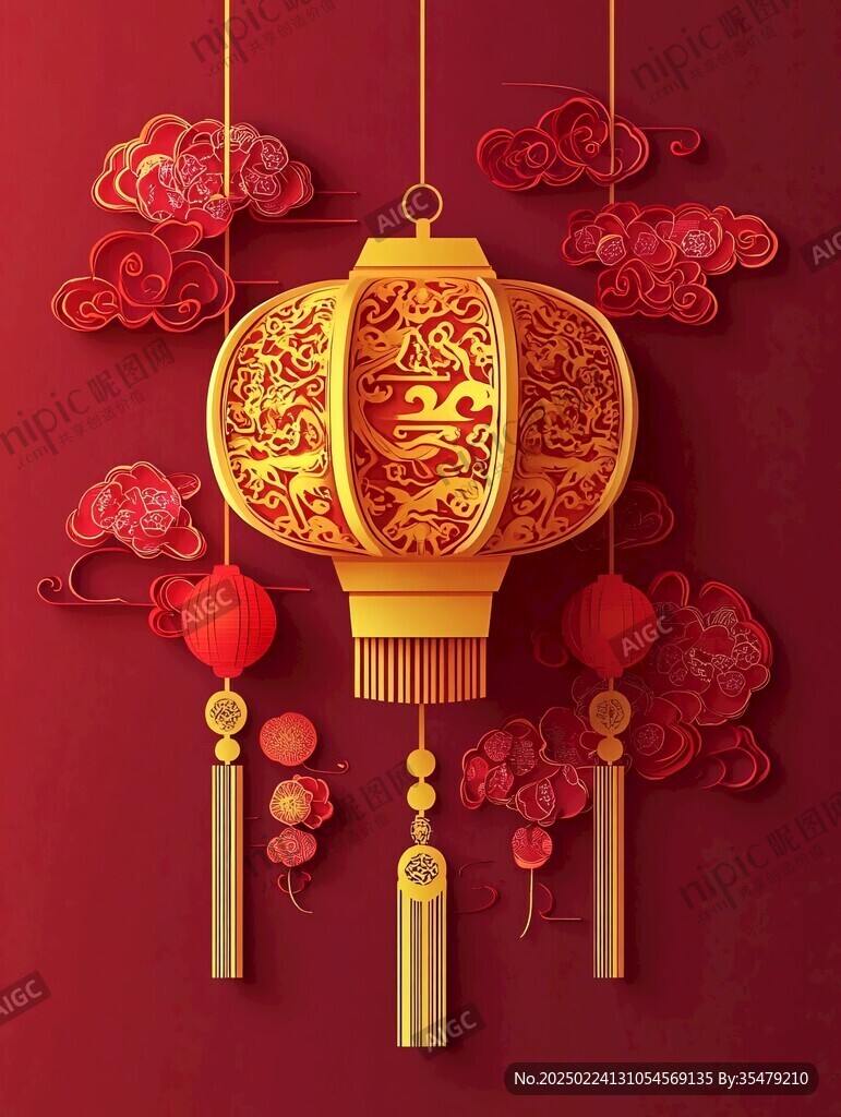 春節(jié)裝飾立體燈籠