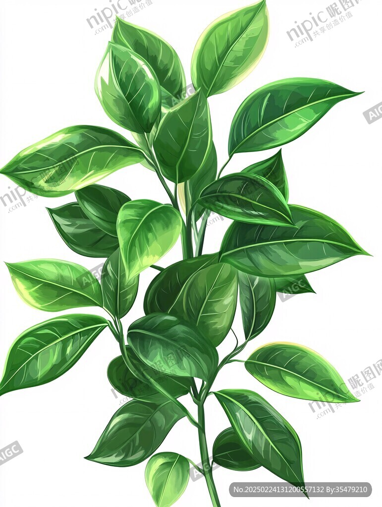 手繪萬年青