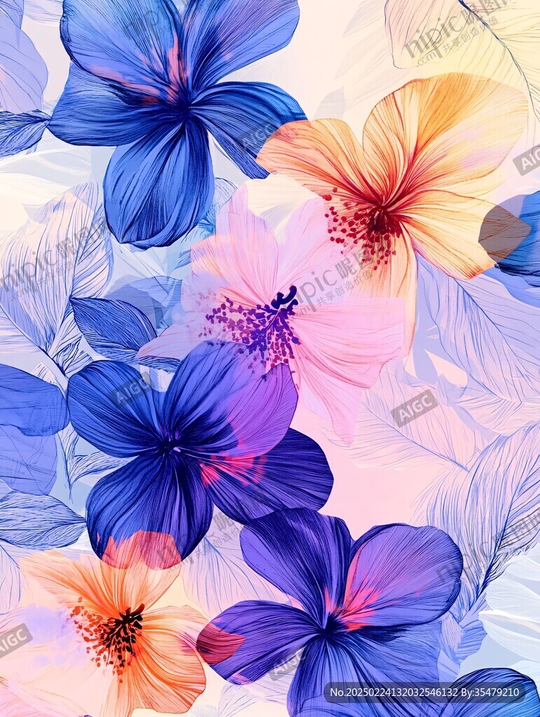 漸變風(fēng)花朵