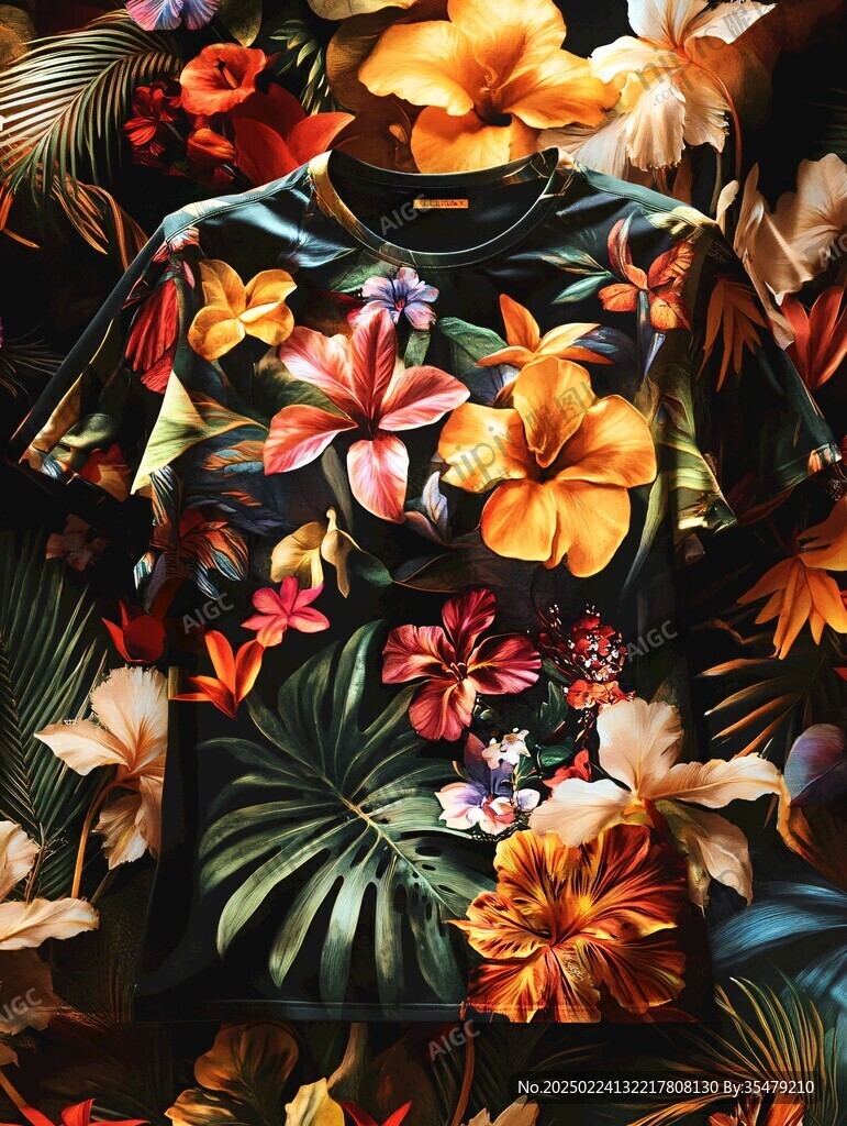 熱帶植物衣服印花